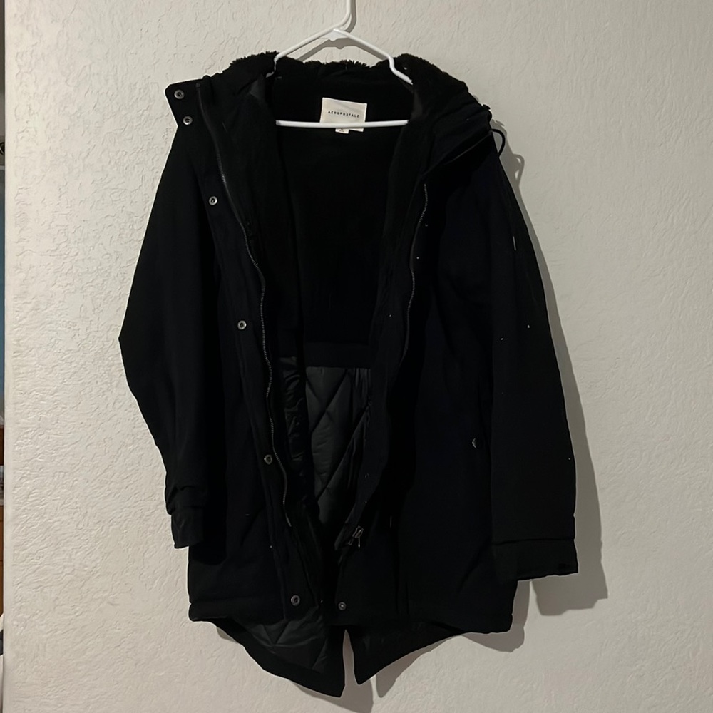 NWOT Aeropostale black coat XL